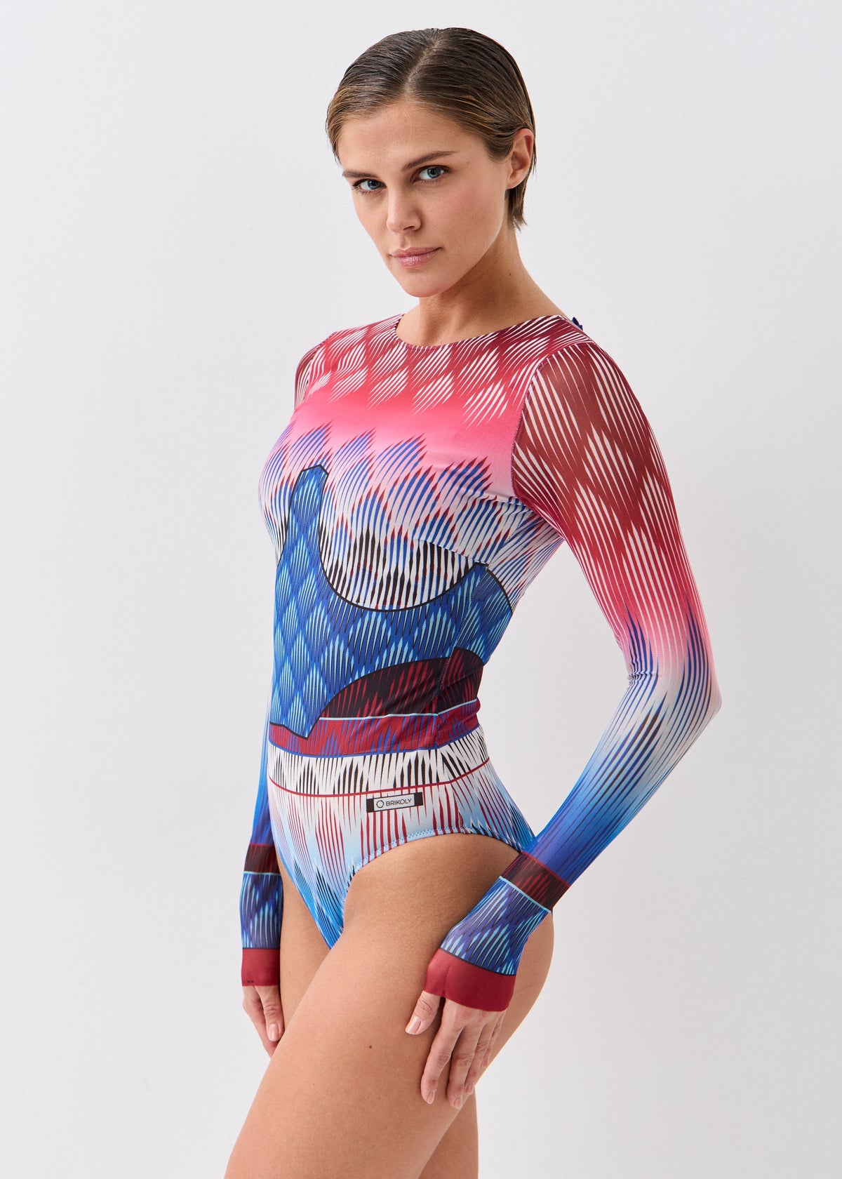 Cherry Blue Swimsuit – Exclusive Swimwear for Even, Healthy Tan with Sun Protection - BRIKOLY