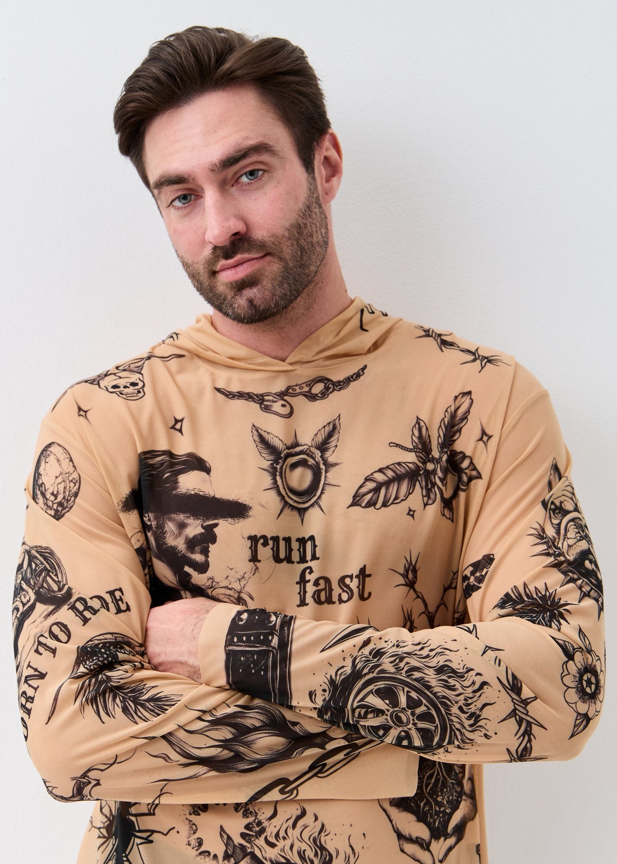 Biker Men's Mesh Rash Guard – SPF 50 Long Sleeve Swim Shirt - BRIKOLY