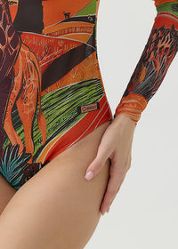 Giraffe Tattoo Swimsuit with SPF 50 Protection – Stylish Swimwear for Women - BRIKOLY