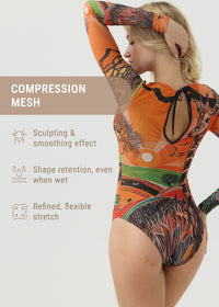 Giraffe Tattoo Swimsuit with SPF 50 Protection – Stylish Swimwear for Women - BRIKOLY
