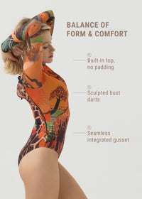 Giraffe Tattoo Swimsuit with SPF 50 Protection – Stylish Swimwear for Women - BRIKOLY