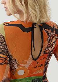 Giraffe Tattoo Swimsuit with SPF 50 Protection – Stylish Swimwear for Women - BRIKOLY