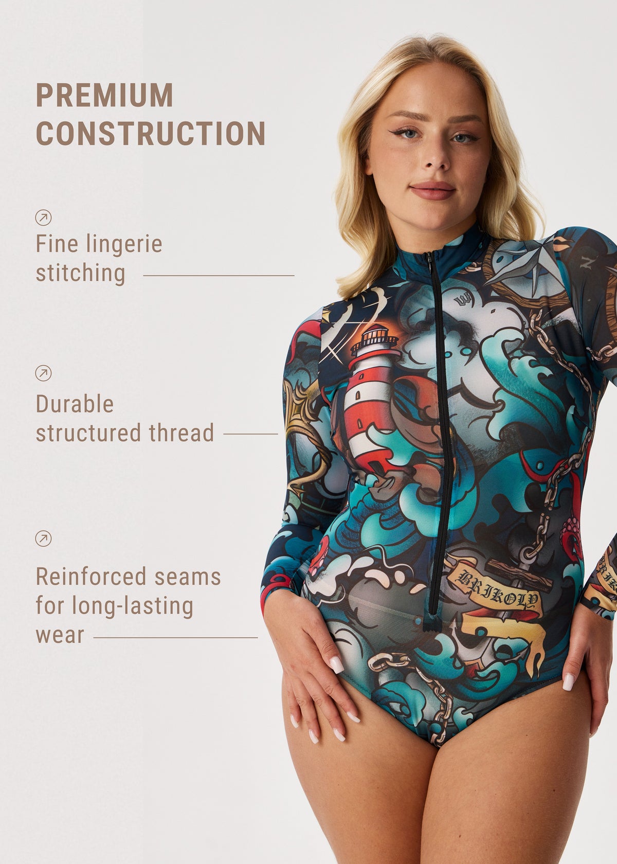 Octopus Smart Mesh Rashguard Swimsuit - No Tan Lines, UV Protection - BRIKOLY