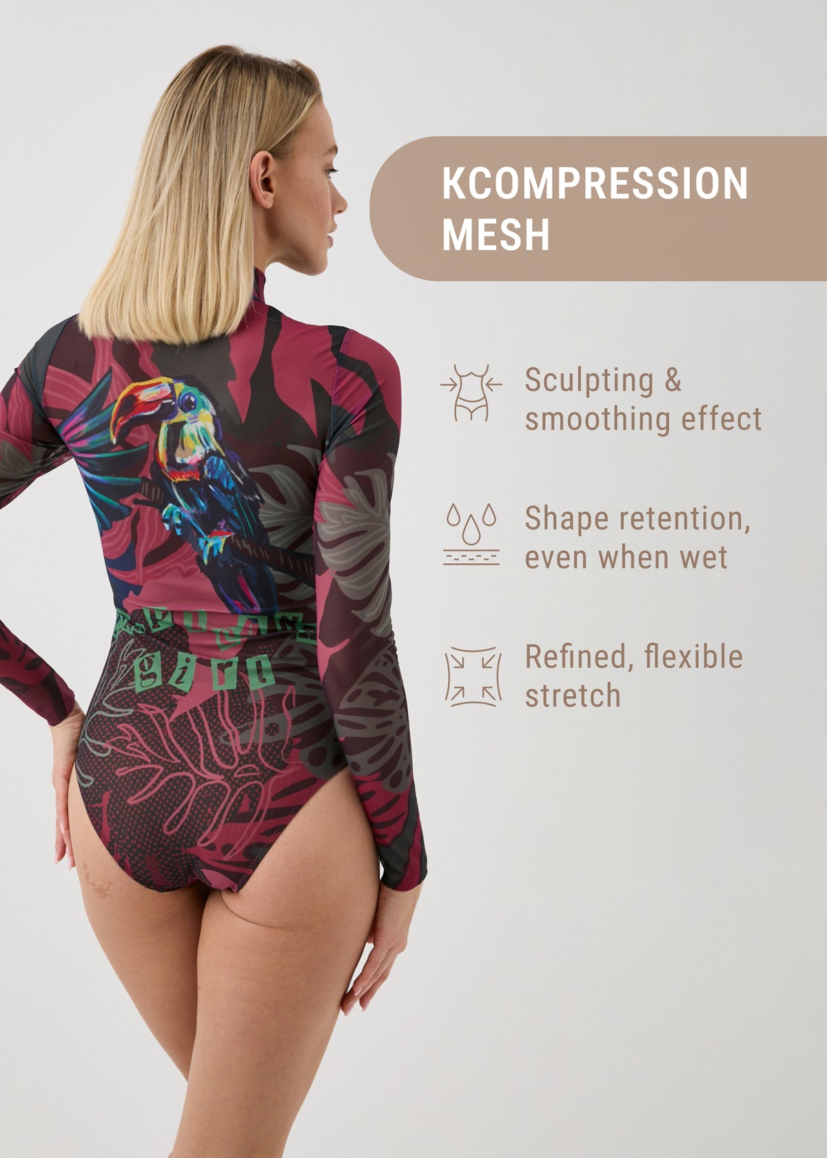 Panther Smart Mesh Rashguard Swimsuit - No Tan Lines, UV Protection - BRIKOLY