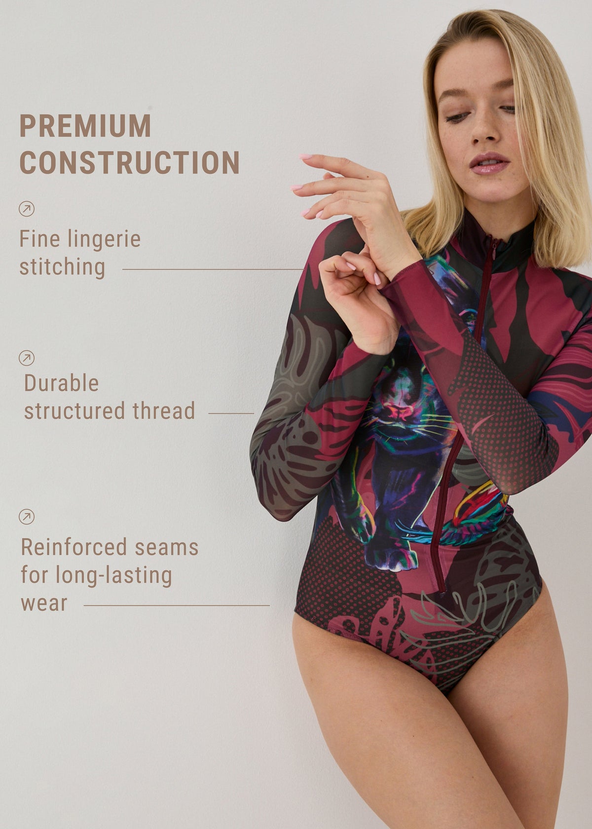 Panther Smart Mesh Rashguard Swimsuit - No Tan Lines, UV Protection - BRIKOLY