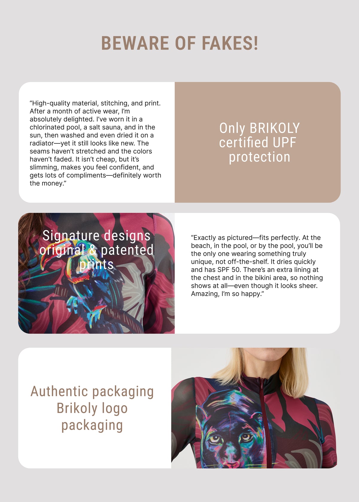 Panther Smart Mesh Rashguard Swimsuit - No Tan Lines, UV Protection - BRIKOLY