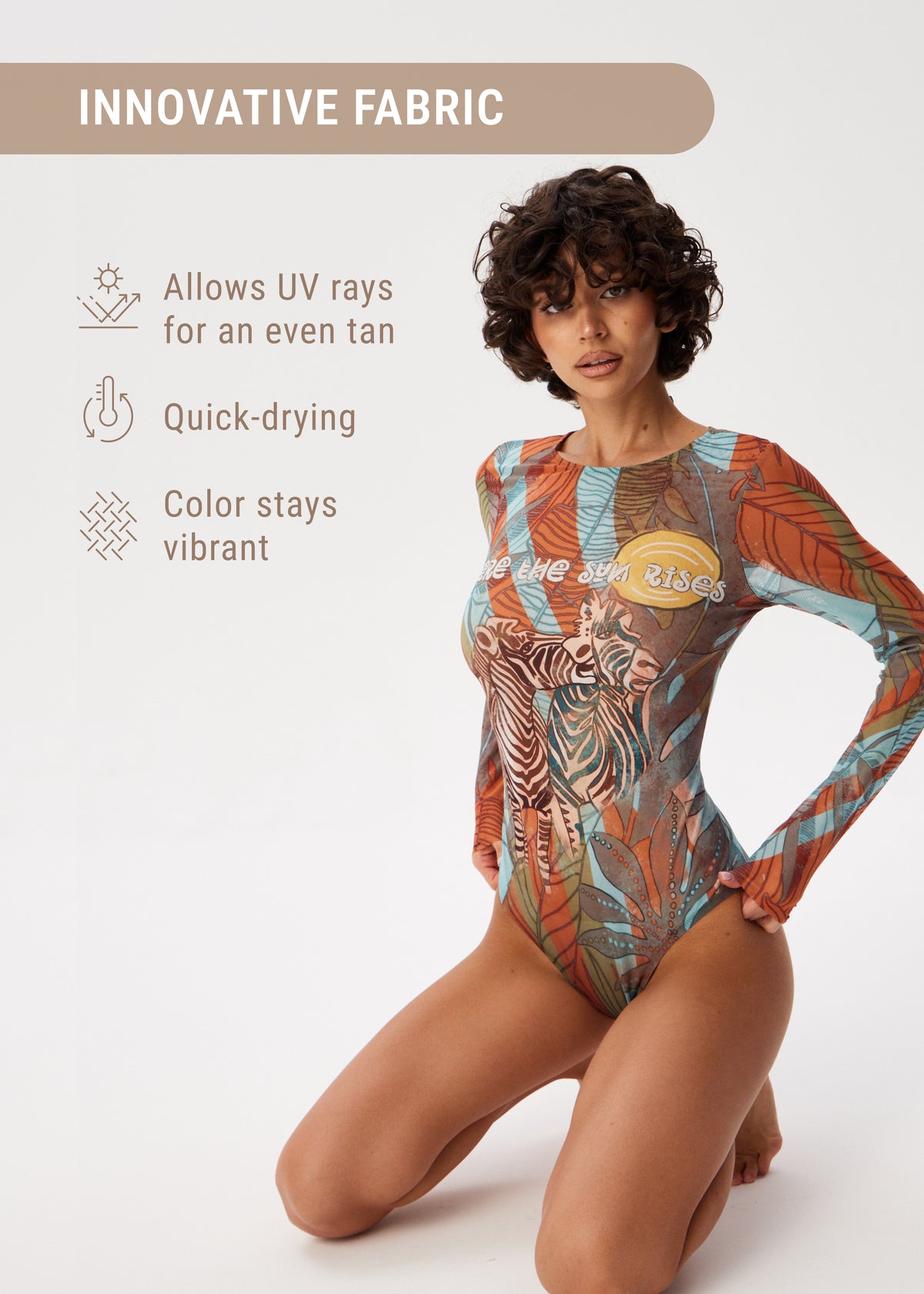 Zebra Tattoo Swimsuit with SPF 50 – Stylish Swimwear for Women - BRIKOLY