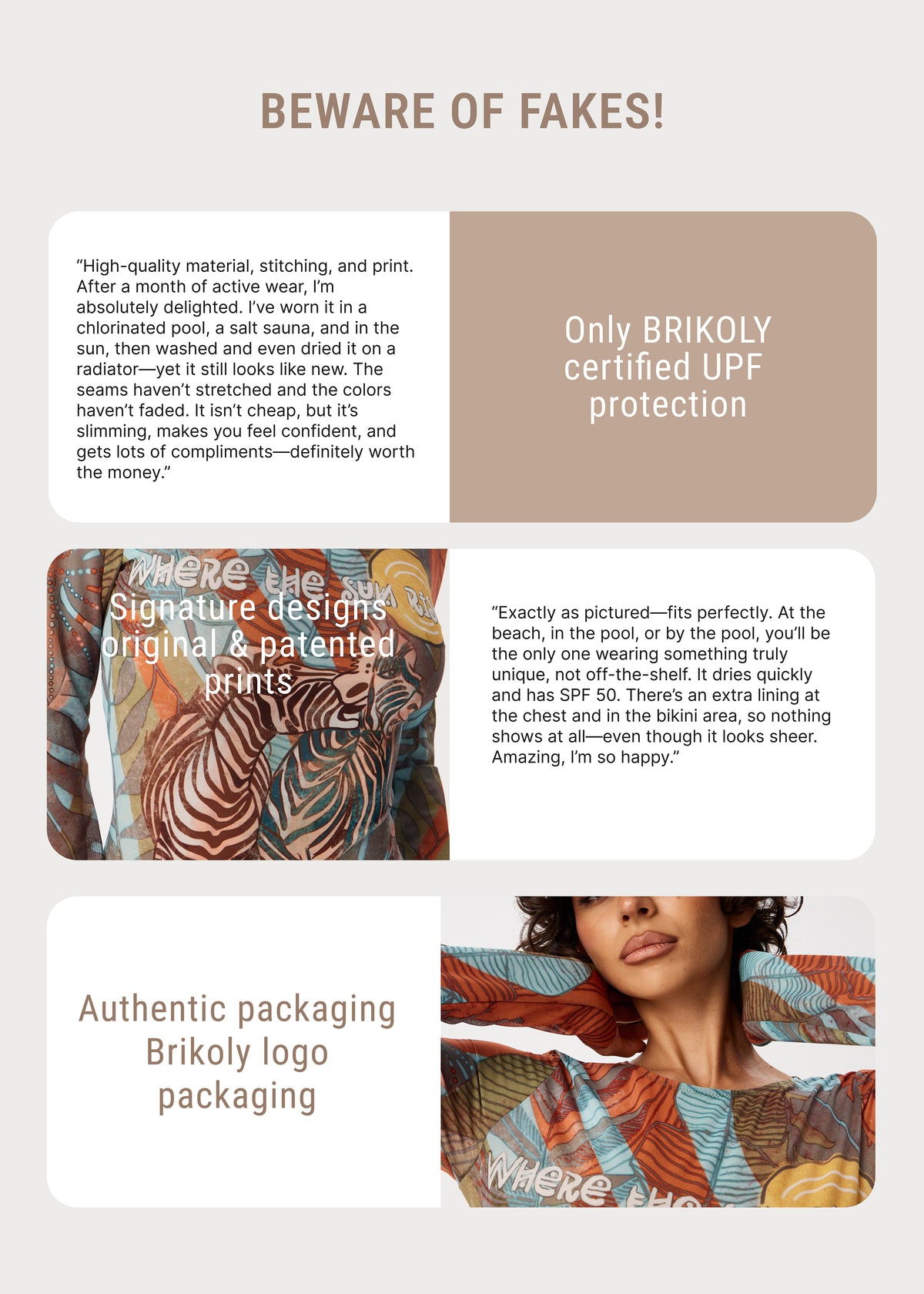 Zebra Tattoo Swimsuit with SPF 50 – Stylish Swimwear for Women - BRIKOLY