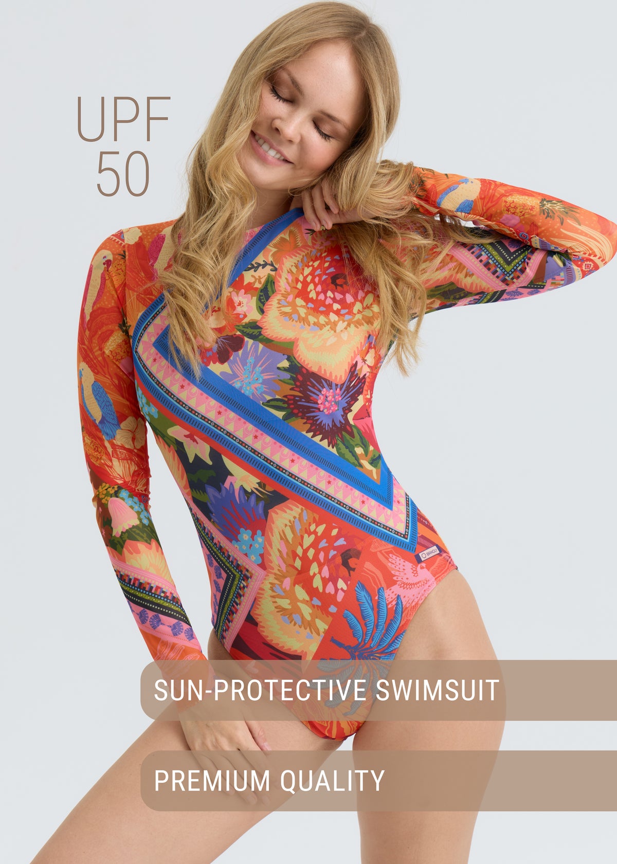 Shawl Tattoo Swimsuit with SPF 50 – Stylish Swimwear for Women - BRIKOLY