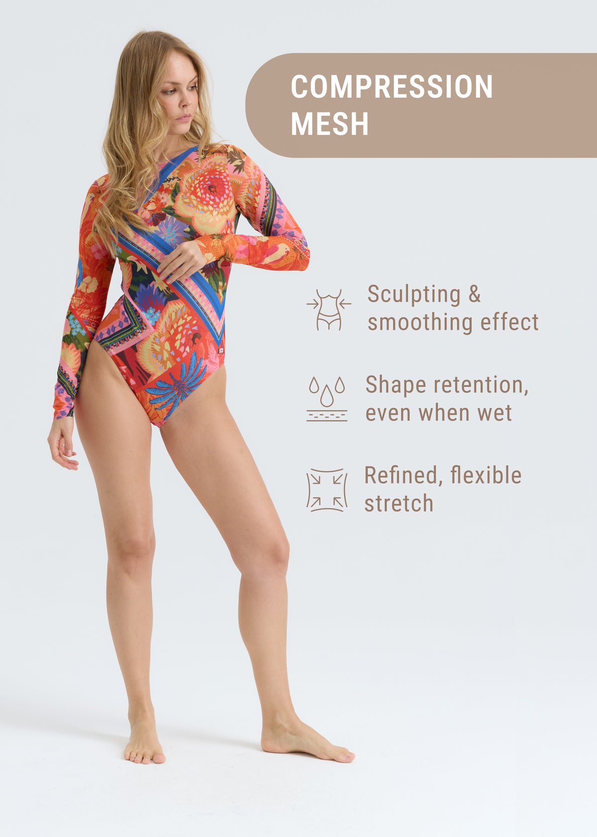 Shawl Tattoo Swimsuit with SPF 50 – Stylish Swimwear for Women - BRIKOLY