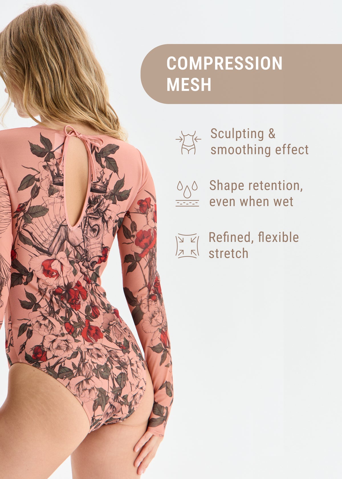 Medieval Tattoo Swimsuit with SPF 50 – Stylish Swimwear for Women - BRIKOLY