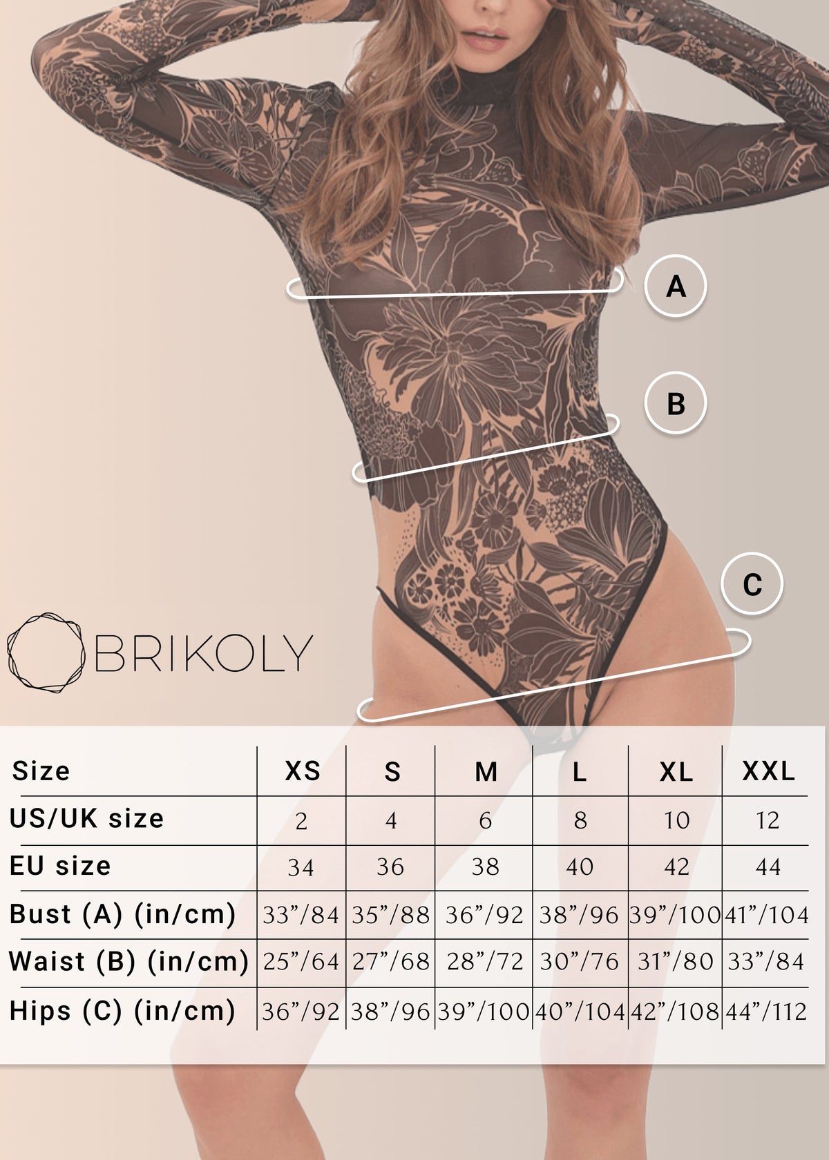 Old New Tattoo Bodysuit – Long Sleeve Polyviscose for Women - BRIKOLY