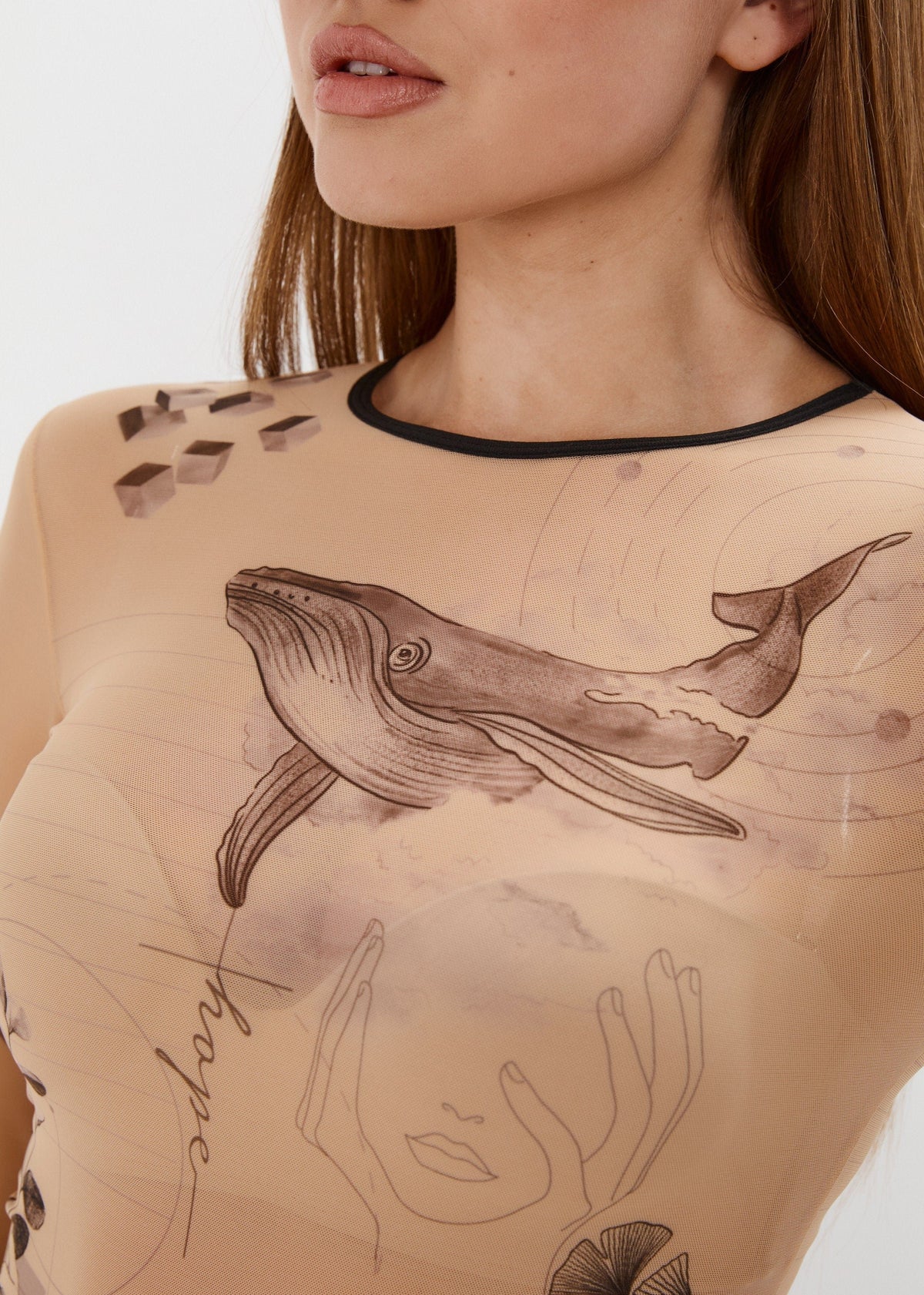 Whale Long Sleeve Bodysuit for Women – Unique Tattoo Design - BRIKOLY