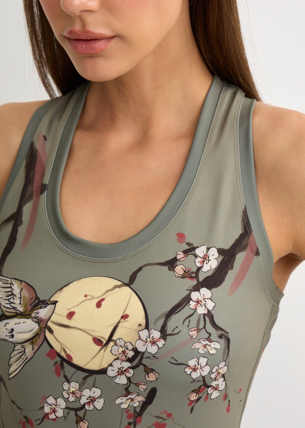 Sakura Print Tank Top for Women – Yoga, Fitness & Street Style - BRIKOLY