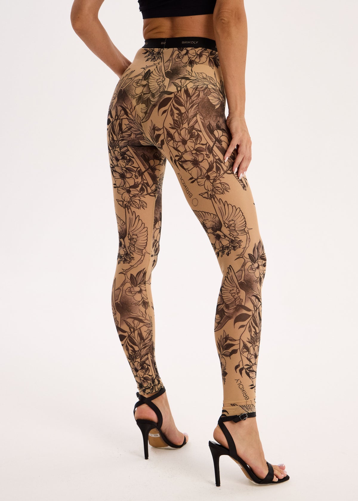 Antik Sheer Mesh Tattoo Effect Leggings for Women