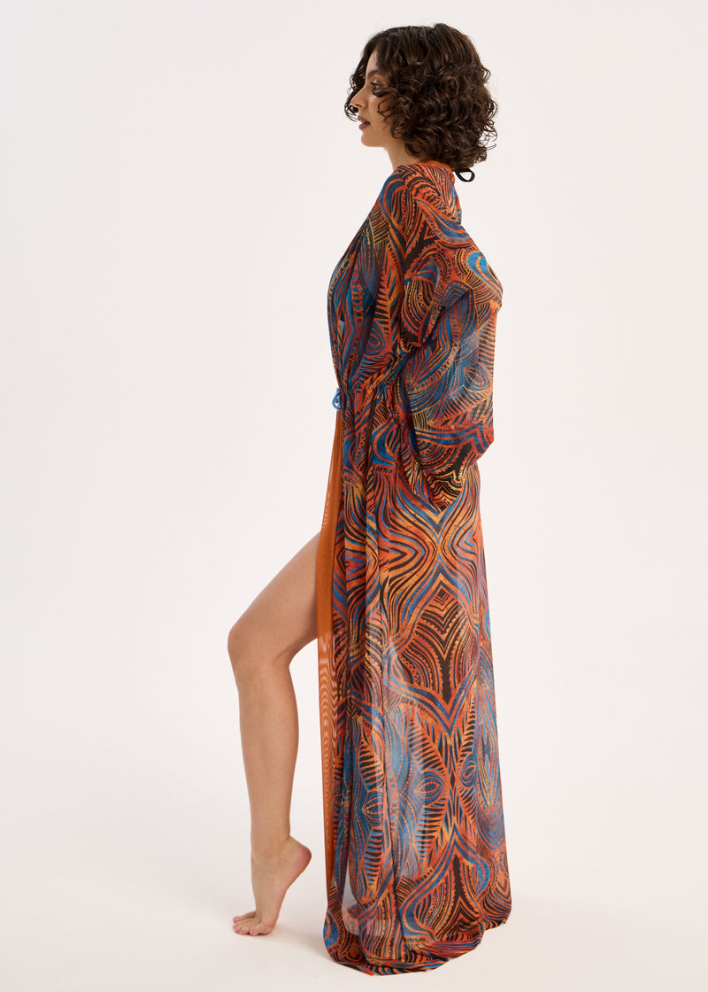 Egypt Sheer Maxi Beach Cover-Up – Elegance Meets Effortless Style