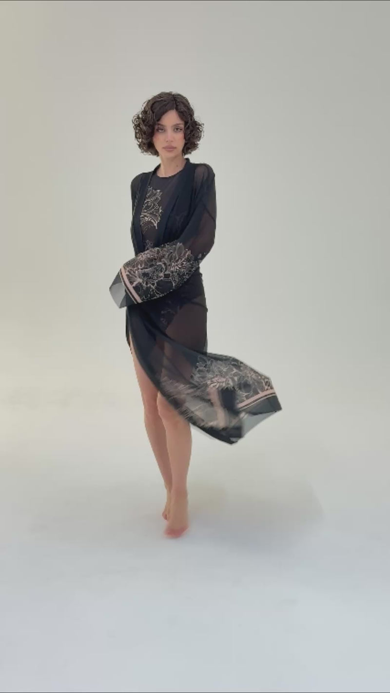 Aster Sheer Maxi Beach Cover-Up – Elegance Meets Effortless Style