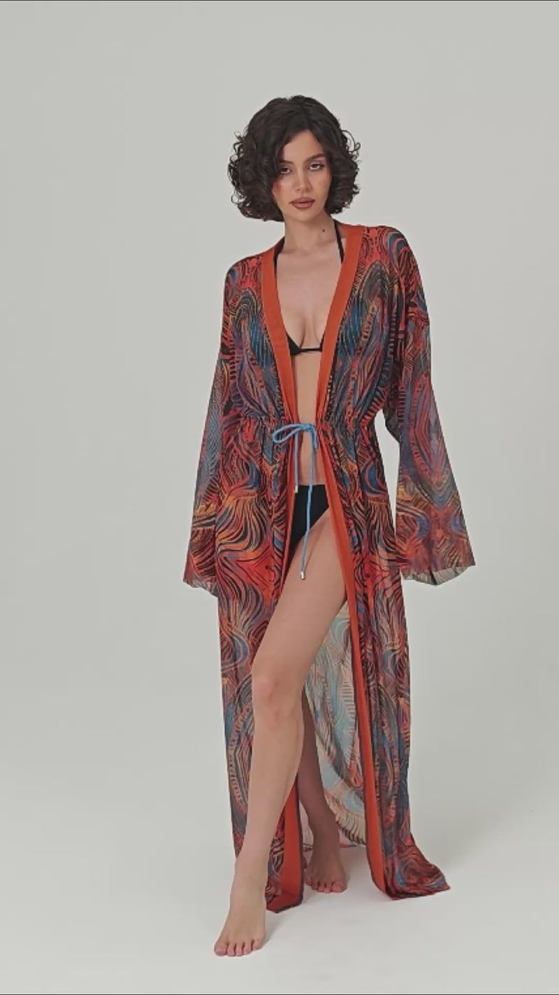 Egypt Sheer Maxi Beach Cover-Up – Elegance Meets Effortless Style