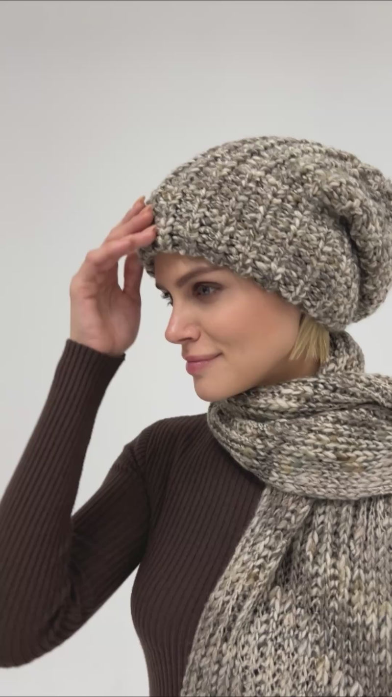 Oversized Double-Layer Wool Hat in Gray – BRIKOLY