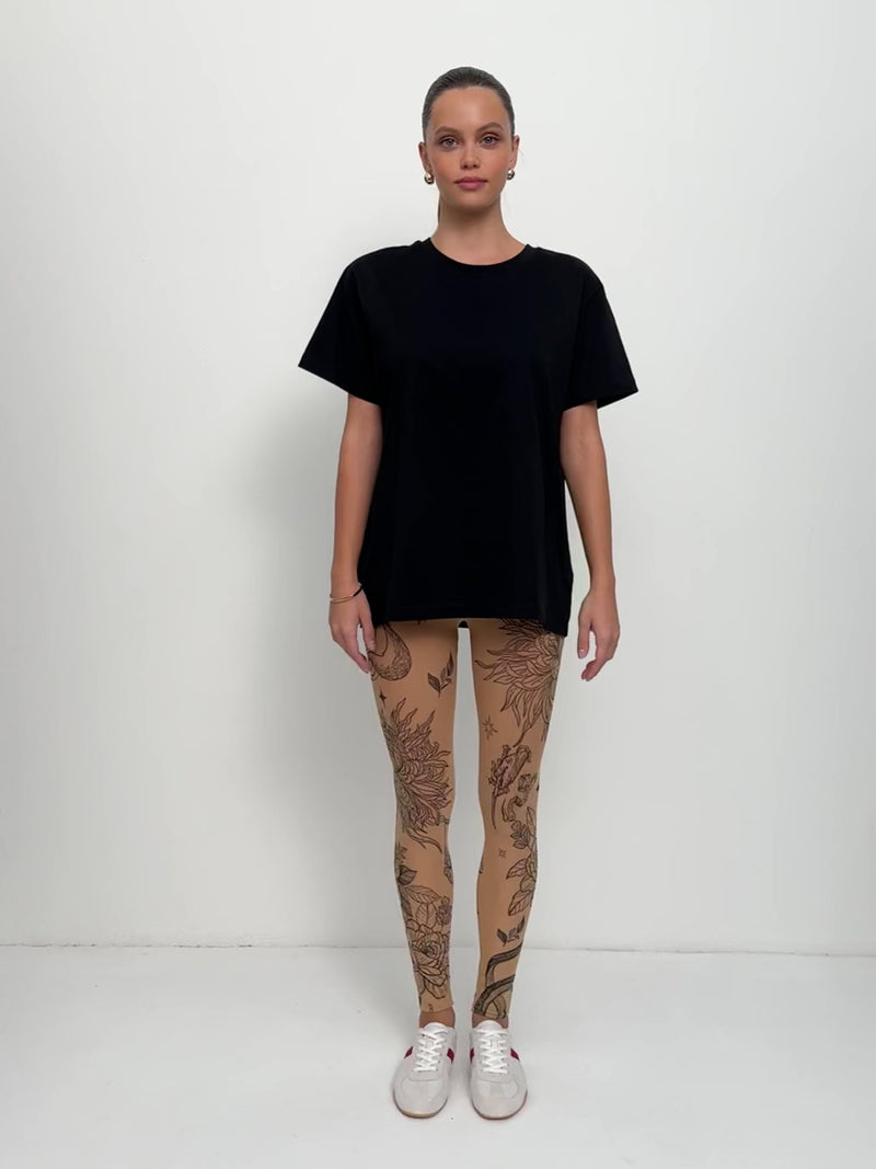 Fox Tattoo Effect Leggings for Women – Dancewear & Festival outfit leggings