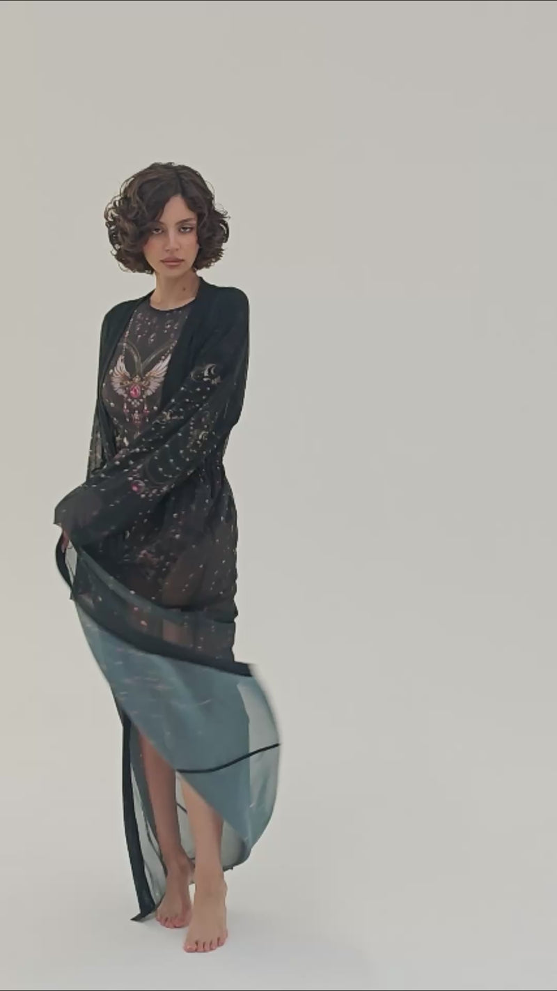 Le Bijou Sheer Maxi Beach Cover-Up – Elegance Meets Effortless Style