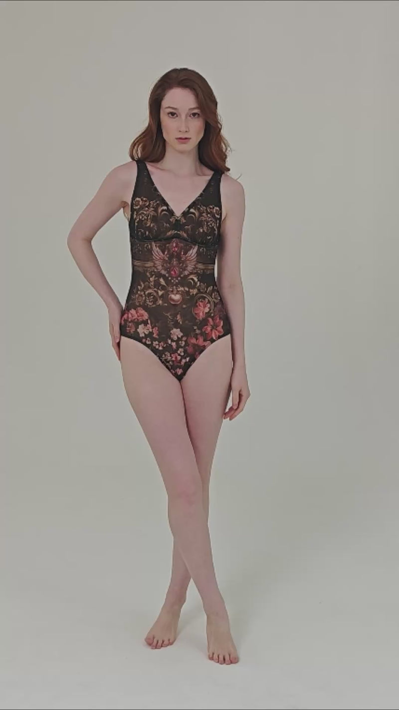 Le Bijou UV Mesh Bodysuit – Tan Through One Piece with SPF 50